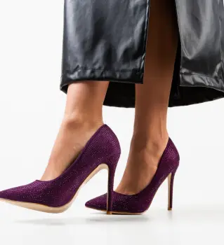 Pantofi cu toc Geanyt Mov imagine