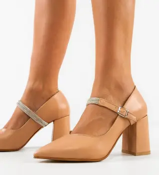 Pantofi cu toc Gernyb Bej imagine