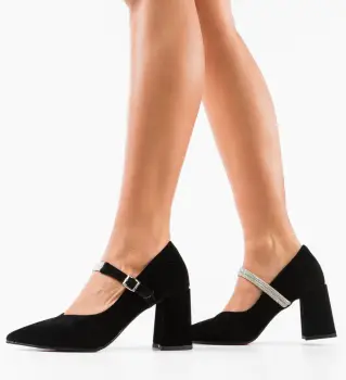 Pantofi cu toc Gernyb Negri imagine