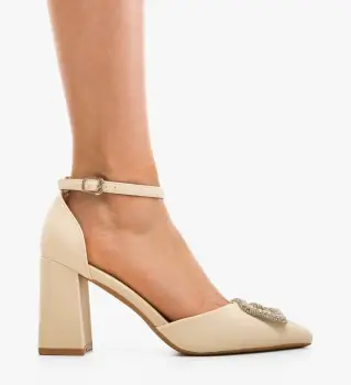 Pantofi cu toc Gimi Bej imagine