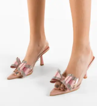 Pantofi cu toc Goblin Roz imagine