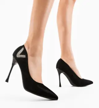 Pantofi cu toc Guly Negri imagine