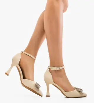 Pantofi cu toc Hare Bej imagine
