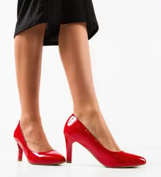 Pantofi cu toc Hugo Rosii imagine