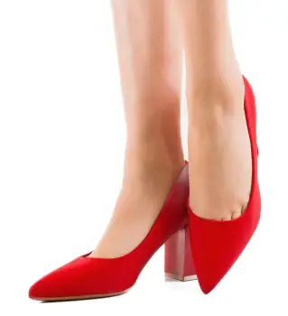 Pantofi cu toc Kanne Rosu imagine