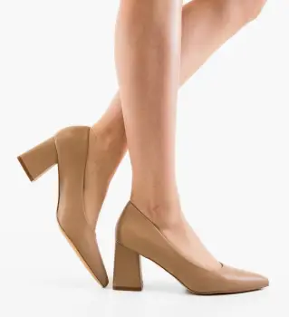 Pantofi cu toc Kanuy Nude imagine