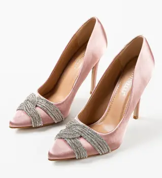 Pantofi cu toc Kernika Bej imagine