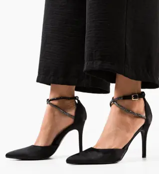 Pantofi cu toc Lakaz Negri imagine