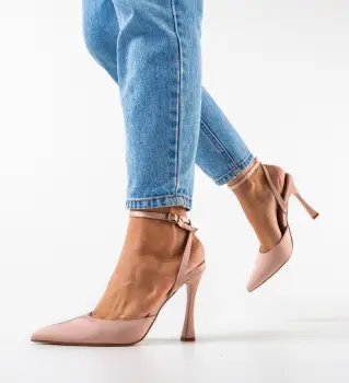 Pantofi cu toc Lizor Bej imagine