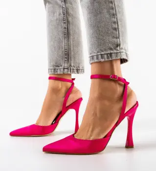 Pantofi cu toc Lizor Fuchsia imagine