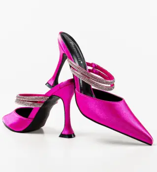 Pantofi cu toc Manyla Fuchsia imagine