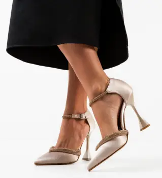 Pantofi cu toc Meko Bej imagine