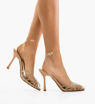 Pantofi cu toc Myndre Bej imagine