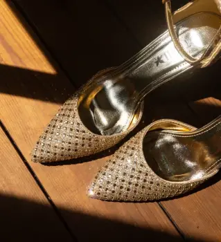 Pantofi cu toc Nabbe Aurii imagine