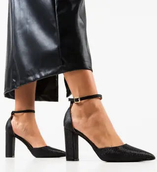 Pantofi cu toc Nakara Negri imagine