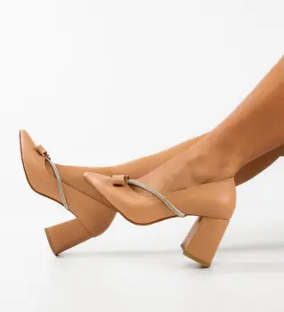 Pantofi cu toc Nynut Nude imagine