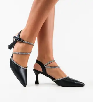 Pantofi cu toc Okeyt Negri imagine