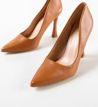 Pantofi cu toc Pakun Camel imagine