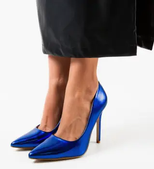 Pantofi cu toc Plazyn Albastri imagine