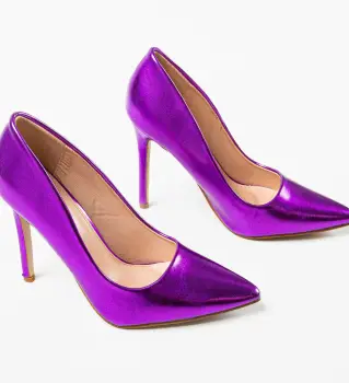 Pantofi cu toc Plazyn Mov imagine