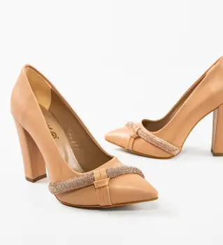 Pantofi cu toc Pynay Bej imagine