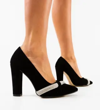 Pantofi cu toc Pynay Negri imagine