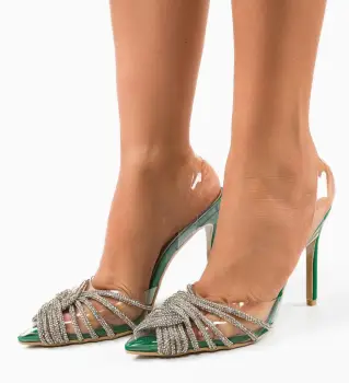 Pantofi cu toc Rawne Verzi imagine