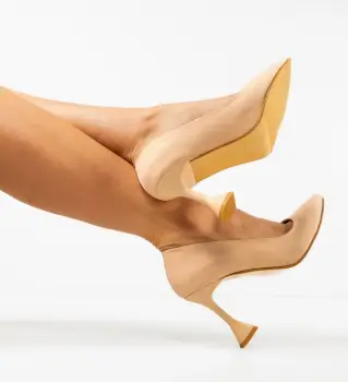 Pantofi cu toc Reaz Nude imagine