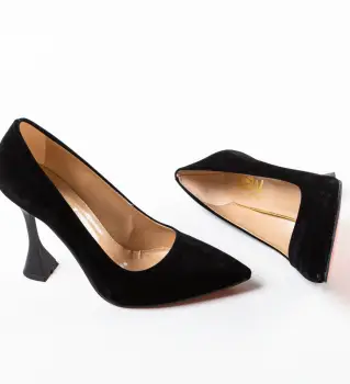 Pantofi cu toc Rimo Negri 2 imagine