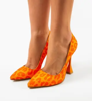 Pantofi cu toc Rimo Portocalii imagine