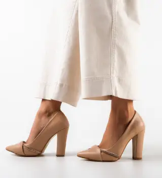 Pantofi cu toc Roka Nude imagine
