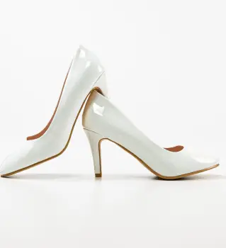 Pantofi cu toc Ryry Albi imagine