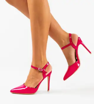 Pantofi cu toc Sambyal Fuchsia imagine