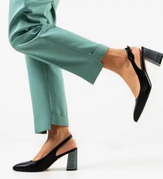 Pantofi cu toc Soka Negri imagine