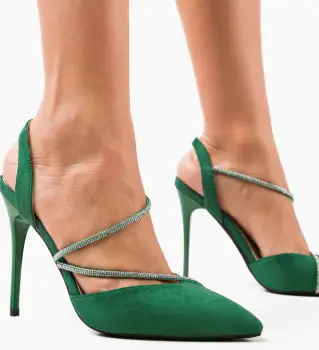 Pantofi cu toc Tuay Verzi imagine