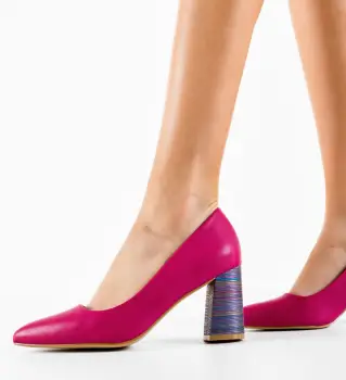 Pantofi cu toc Tuka Fuchsia imagine