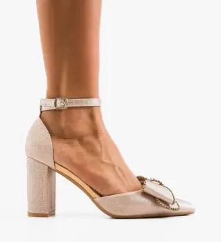 Pantofi cu toc Undya Aurii imagine
