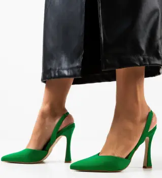 Pantofi cu toc Vanty Verzi imagine