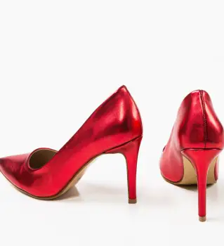 Pantofi cu toc Weps Rosii 2 imagine