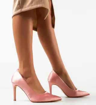 Pantofi cu toc Weps Roz 2 imagine