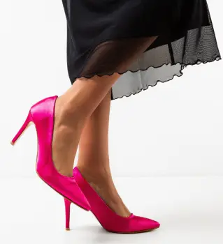 Pantofi cu toc Weps Roz 3 imagine