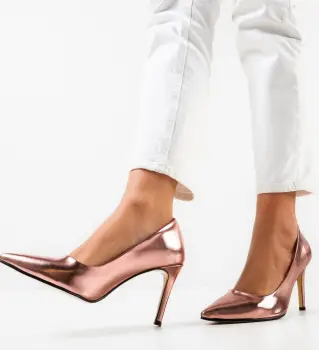 Pantofi cu toc Weps Roz imagine