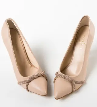 Pantofi cu toc Yajo Bej imagine