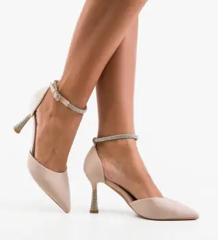 Pantofi cu toc Ydeu Bej imagine