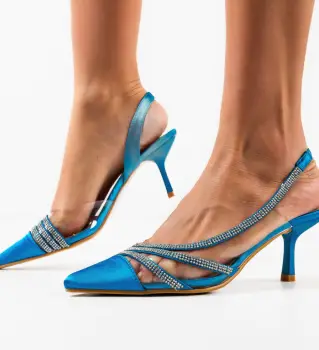 Pantofi cu toc Yildiz Albastri imagine