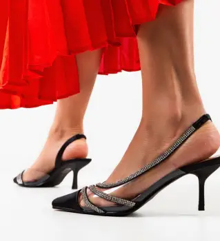 Pantofi cu toc Yildiz Negri imagine