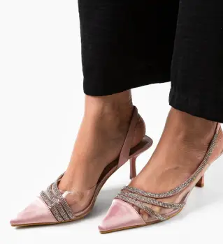Pantofi cu toc Yildiz Roz imagine