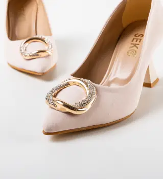 Pantofi cu toc Yuga Bej imagine