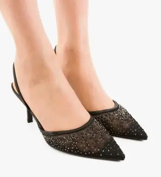 Pantofi cu toc Zaun Negri imagine
