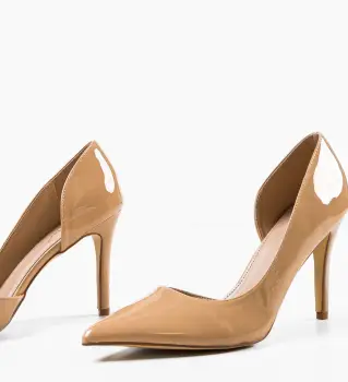 Pantofi cu toc Zayan Bej imagine